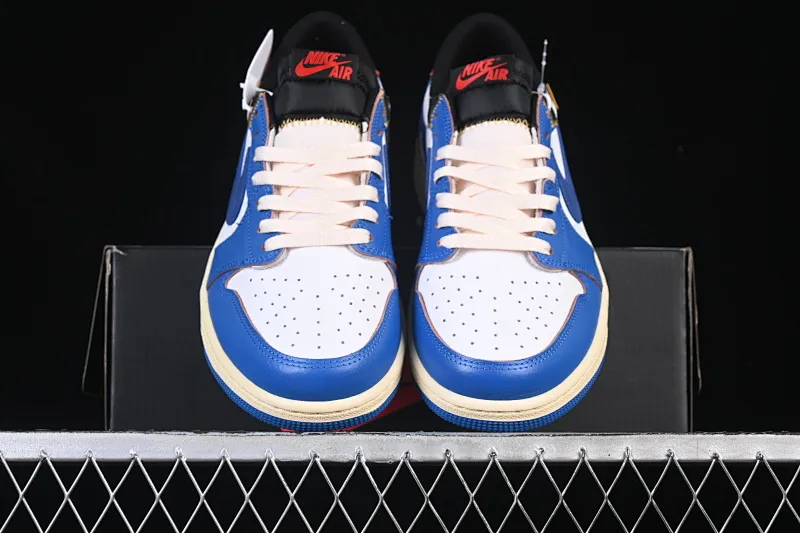 All categories Air Jordan Jordan series basketball shoes Air Jordan 1 Low Air Jordan 1 Low AJ1 Joe 1 UN blue and white low-top cultural and casual sneakers HQ6998-146